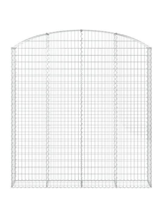 Klenutý gabionový koš 200 x 30 x 200/220 cm pozinkované železo