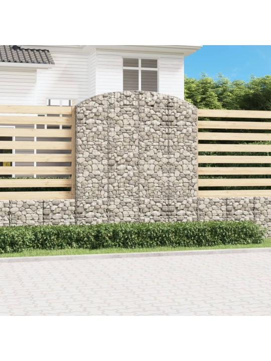 Klenutý gabionový koš 200 x 30 x 220/240 cm pozinkované železo