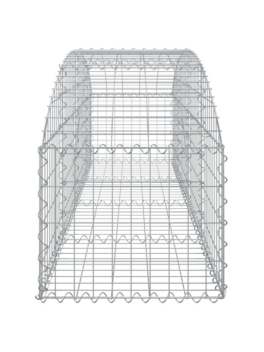 Klenutý gabionový koš 200 x 50 x 40/60 cm pozinkované železo