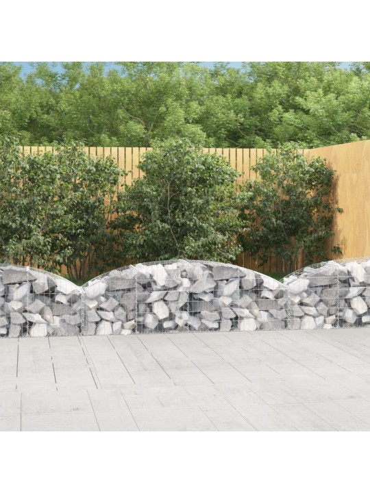 Klenutý gabionový koš 200 x 50 x 40/60 cm pozinkované železo