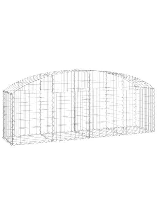 Klenutý gabionový koš 200 x 50 x 60/80 cm pozinkované železo