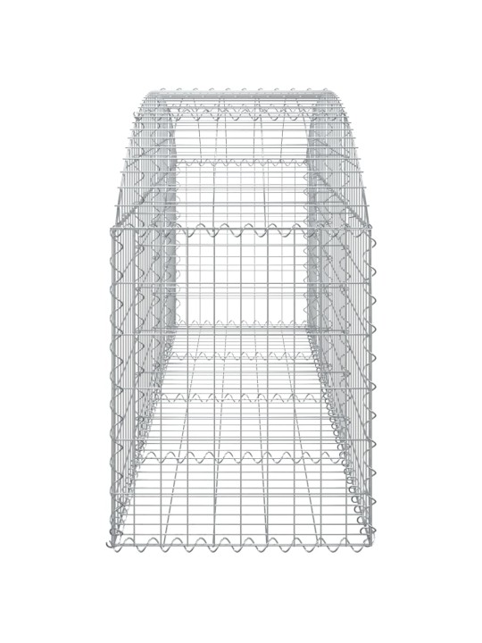 Klenutý gabionový koš 200 x 50 x 60/80 cm pozinkované železo