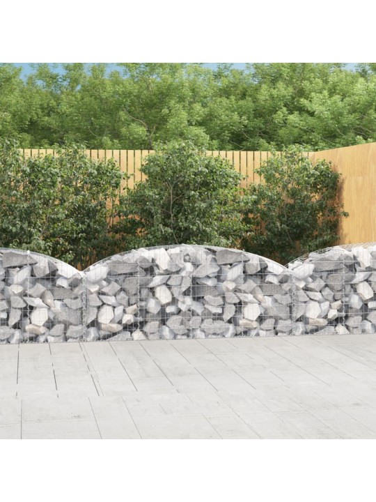 Klenutý gabionový koš 200 x 50 x 60/80 cm pozinkované železo