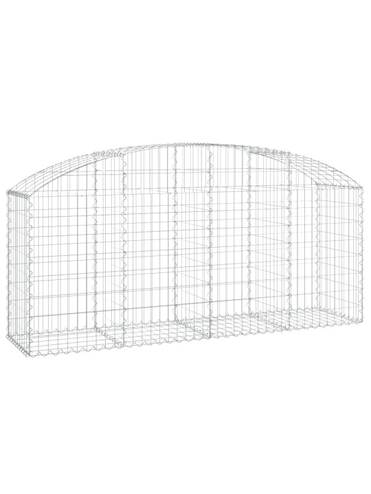 Klenutý gabionový koš 200 x 50 x 80/100 cm pozinkované železo