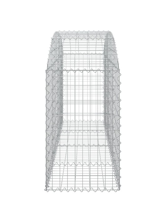 Klenutý gabionový koš 200 x 50 x 80/100 cm pozinkované železo