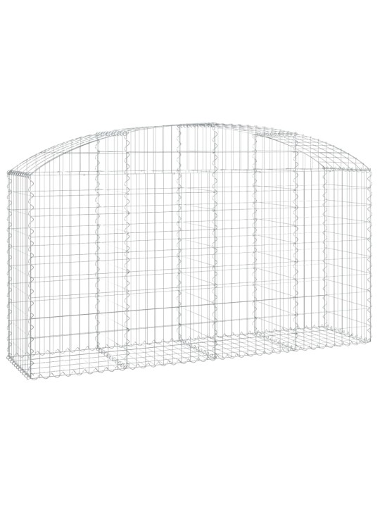 Klenutý gabionový koš 200 x 50 x 100/120 cm pozinkované železo