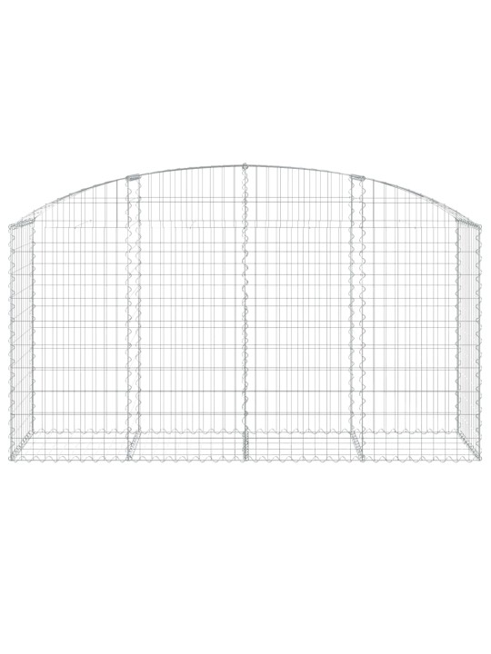 Klenutý gabionový koš 200 x 50 x 100/120 cm pozinkované železo