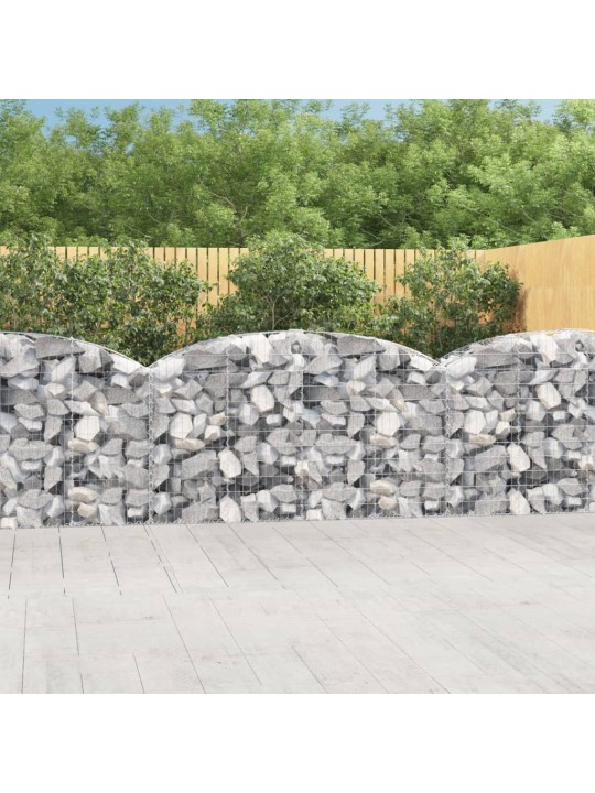 Klenutý gabionový koš 200 x 50 x 100/120 cm pozinkované železo