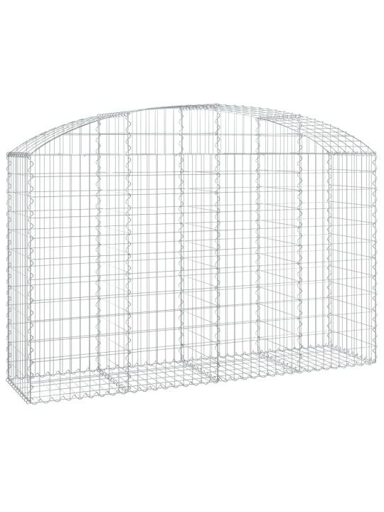 Klenutý gabionový koš 200 x 50 x 120/140 cm pozinkované železo