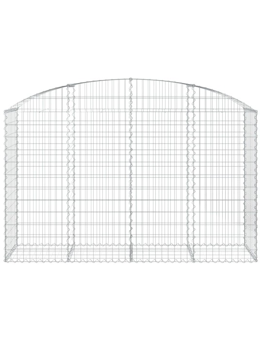 Klenutý gabionový koš 200 x 50 x 120/140 cm pozinkované železo