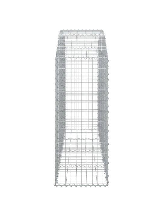 Klenutý gabionový koš 200 x 50 x 120/140 cm pozinkované železo