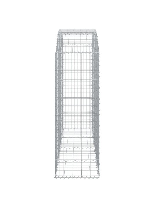 Klenutý gabionový koš 200 x 50 x 140/160 cm pozinkované železo