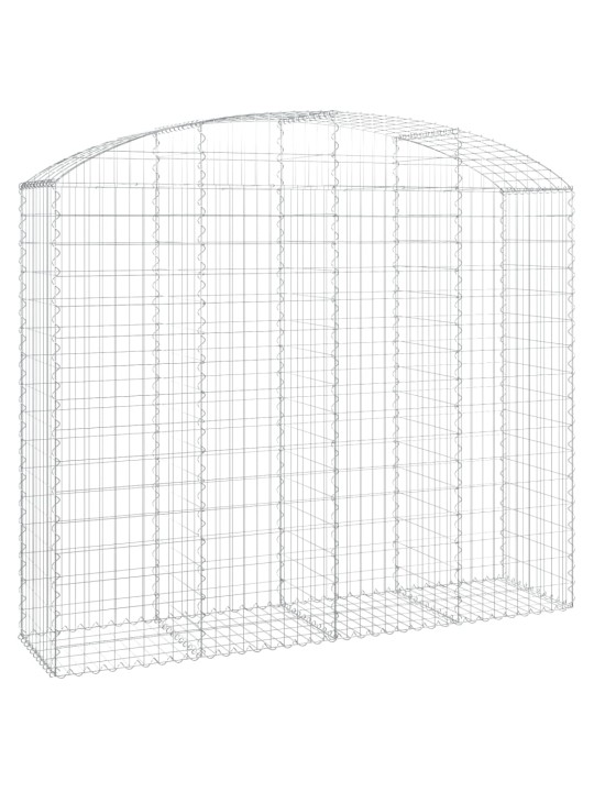 Klenutý gabionový koš 200 x 50 x 160/180 cm pozinkované železo