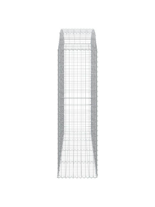 Klenutý gabionový koš 200 x 50 x 160/180 cm pozinkované železo