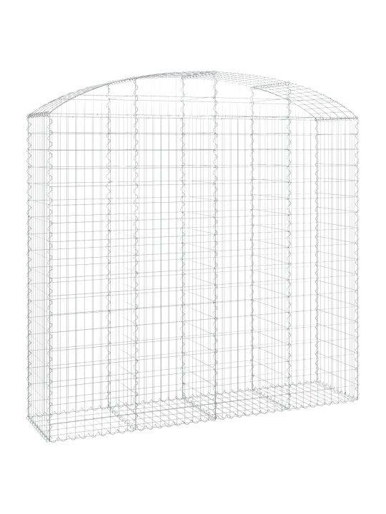 Klenutý gabionový koš 200 x 50 x 180/200 cm pozinkované železo