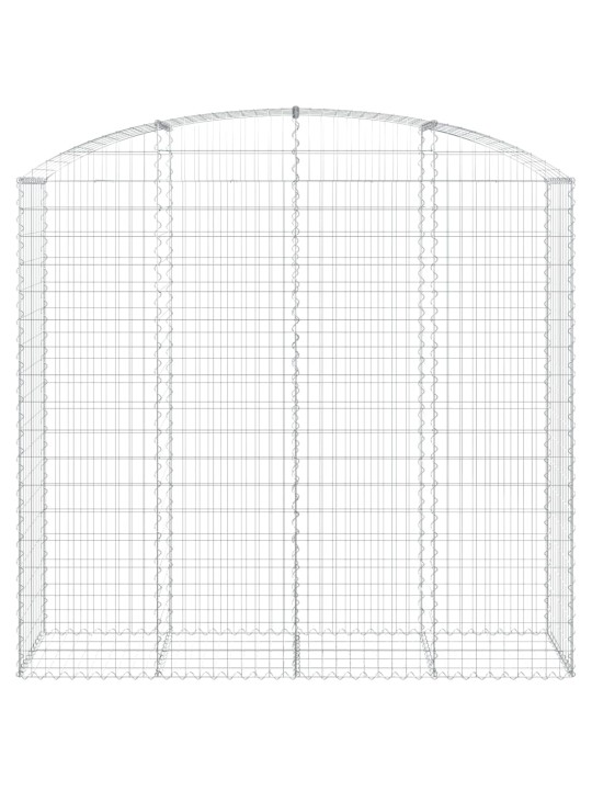Klenutý gabionový koš 200 x 50 x 180/200 cm pozinkované železo