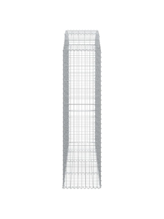 Klenutý gabionový koš 200 x 50 x 180/200 cm pozinkované železo