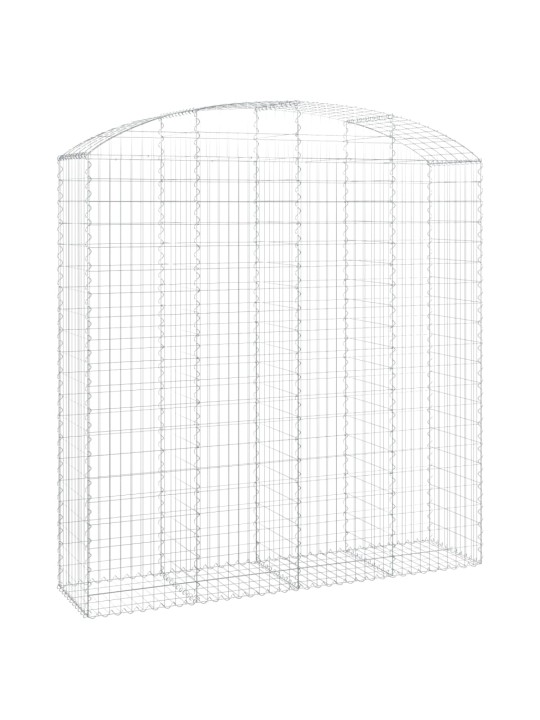 Klenutý gabionový koš 200 x 50 x 200/220 cm pozinkované železo