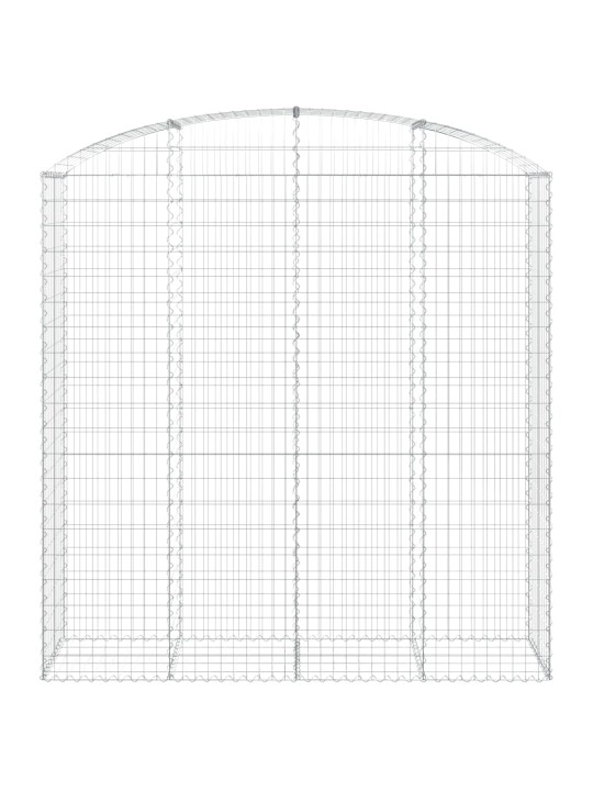 Klenutý gabionový koš 200 x 50 x 200/220 cm pozinkované železo