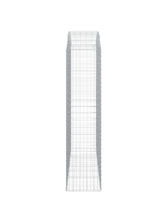 Klenutý gabionový koš 200 x 50 x 200/220 cm pozinkované železo
