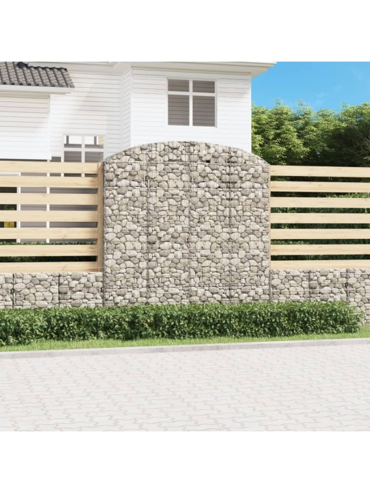 Klenutý gabionový koš 200 x 50 x 200/220 cm pozinkované železo