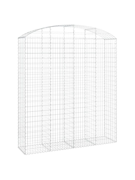 Klenutý gabionový koš 200 x 50 x 220/240 cm pozinkované železo