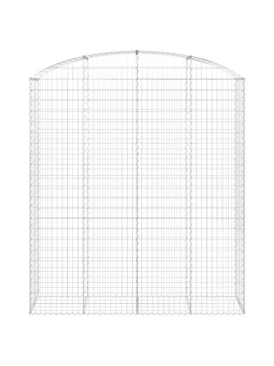 Klenutý gabionový koš 200 x 50 x 220/240 cm pozinkované železo