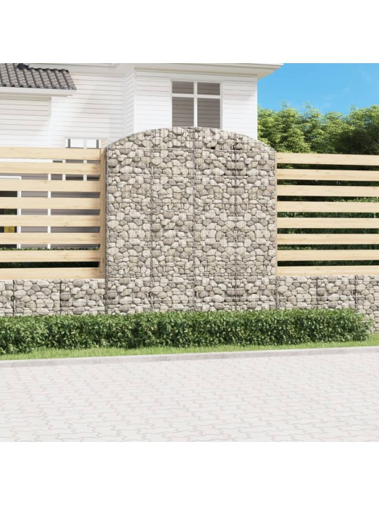 Klenutý gabionový koš 200 x 50 x 220/240 cm pozinkované železo