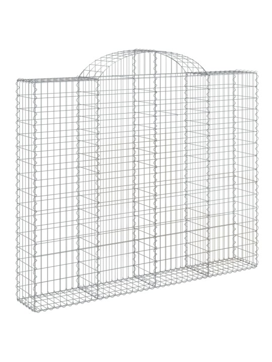 Klenutý gabionový koš 200 x 30 x 160/180 cm pozinkované železo
