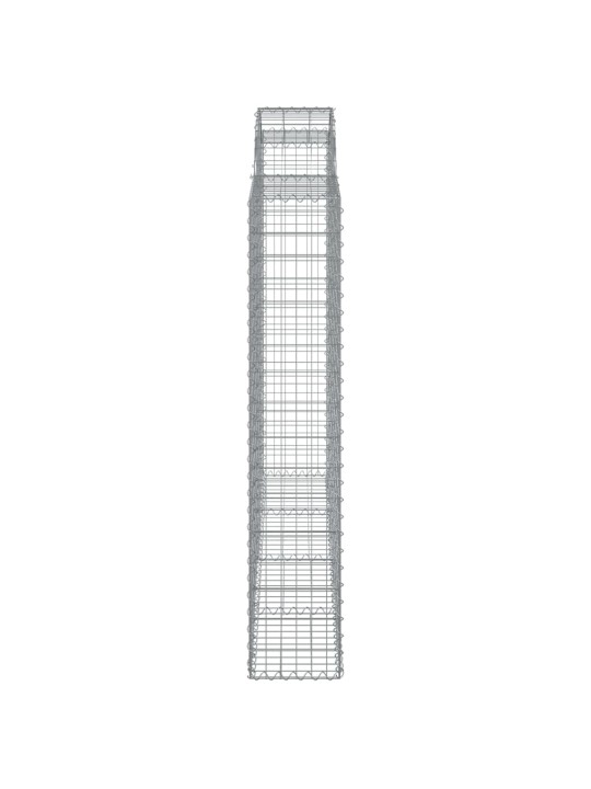 Klenutý gabionový koš 200 x 30 x 160/180 cm pozinkované železo