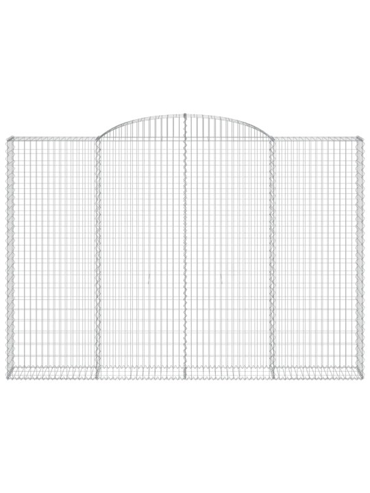 Klenutý gabionový koš 300 x 30 x 200/220 cm pozinkované železo