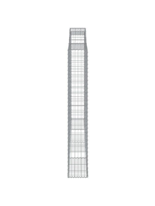 Klenutý gabionový koš 300 x 30 x 200/220 cm pozinkované železo