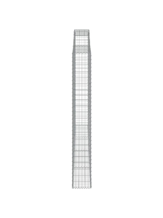 Klenutý gabionový koš 300 x 30 x 220/240 cm pozinkované železo
