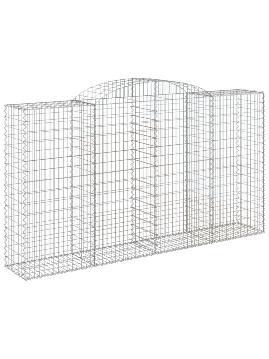 Klenutý gabionový koš 300 x 50 x 160/180 cm pozinkované železo