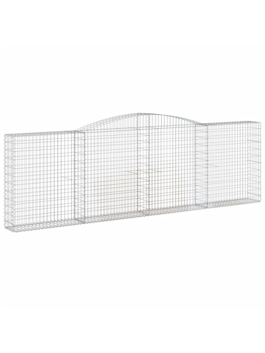Klenutý gabionový koš 400 x 30 x 120/140 cm pozinkované železo