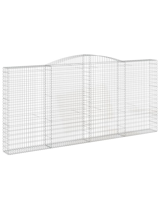 Klenutý gabionový koš 400 x 30 x 180/200 cm pozinkované železo