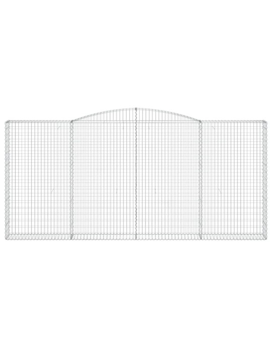 Klenutý gabionový koš 400 x 30 x 180/200 cm pozinkované železo