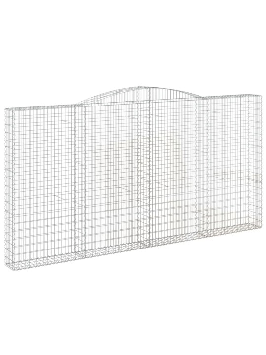 Klenutý gabionový koš 400 x 30 x 200/220 cm pozinkované železo