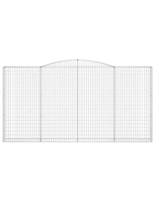 Klenutý gabionový koš 400 x 30 x 200/220 cm pozinkované železo