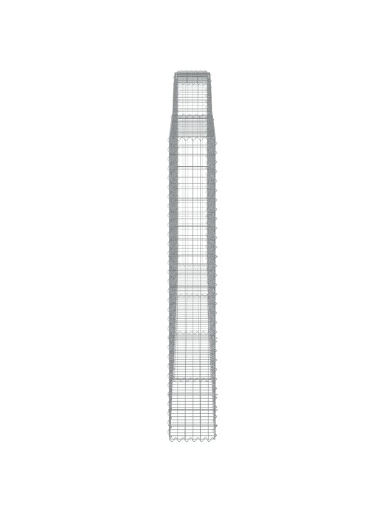 Klenutý gabionový koš 400 x 30 x 200/220 cm pozinkované železo