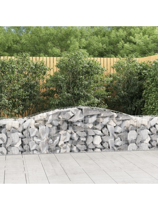 Klenutý gabionový koš 400 x 50 x 60/80 cm pozinkované železo