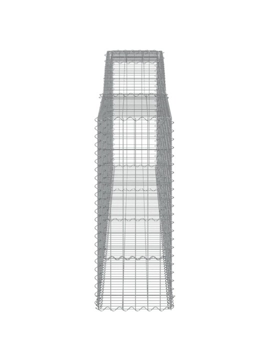 Klenutý gabionový koš 400 x 50 x 120/140 cm pozinkované železo
