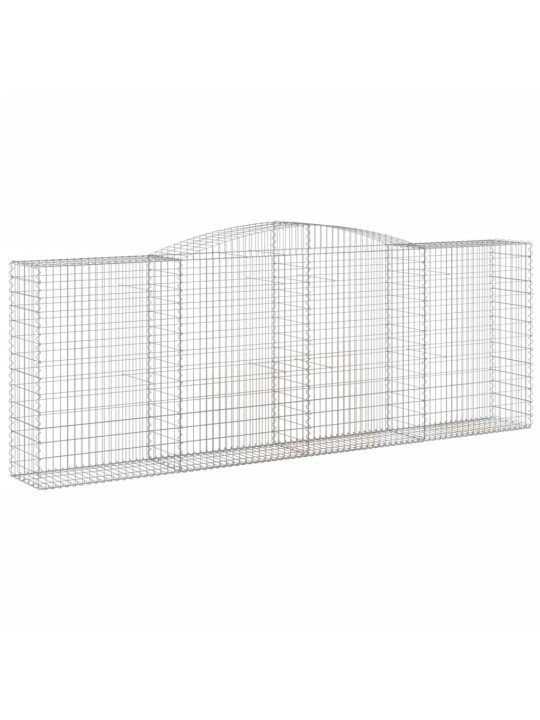 Klenutý gabionový koš 400 x 50 x 140/160 cm pozinkované železo