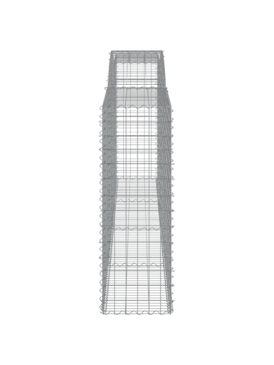 Klenutý gabionový koš 400 x 50 x 140/160 cm pozinkované železo