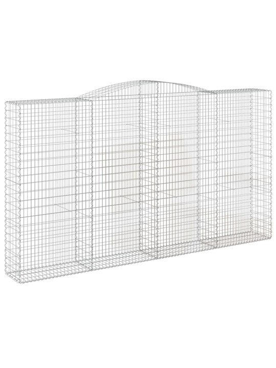 Klenutý gabionový koš 400 x 50 x 220/240 cm pozinkované železo