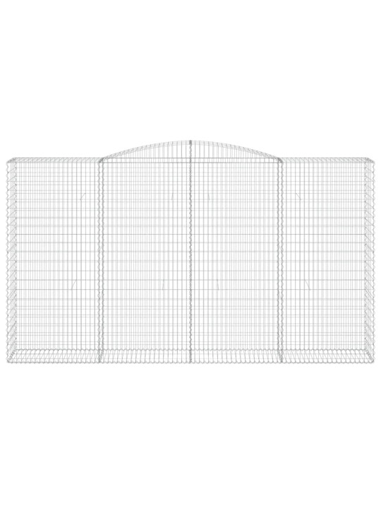 Klenutý gabionový koš 400 x 50 x 220/240 cm pozinkované železo