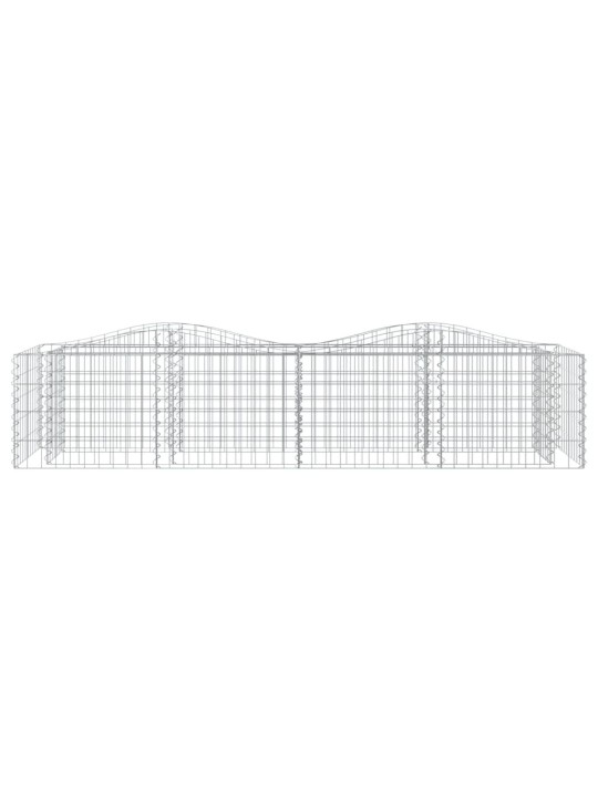 Klenutý gabion vyvýšený záhon 200x50x50 cm pozinkované železo