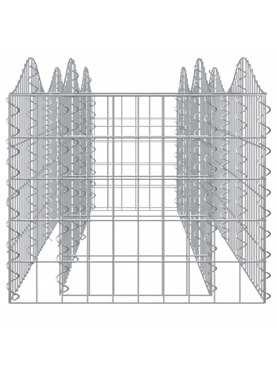 Klenutý gabion vyvýšený záhon 200x50x50 cm pozinkované železo