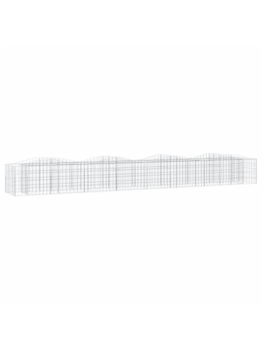 Klenutý gabion vyvýšený záhon 400x50x50 cm pozinkované železo