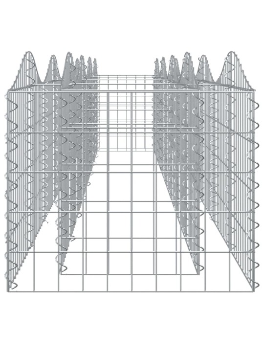 Klenutý gabion vyvýšený záhon 400x50x50 cm pozinkované železo